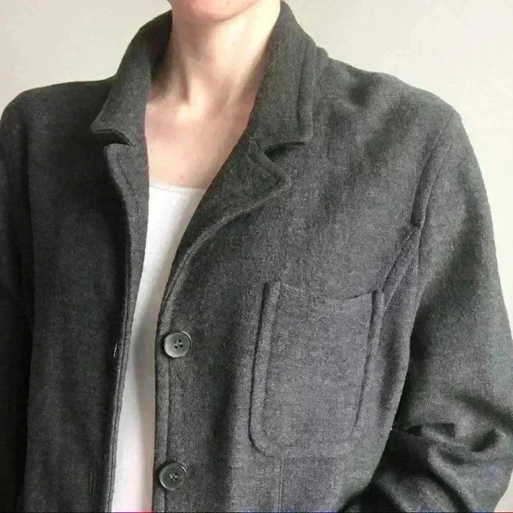 Vintage Holt Renfrew Classics Women’s Wool Grey Long Cardigan Preppy Prep Small - Picture 8 of 10